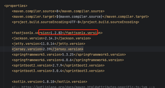 FastJSON 版本依赖
